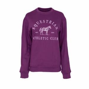 NEW DAPPLEBAY women's equestrian athletic club sweatshirt in plum